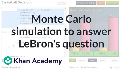 khan academy monte carlo|Monte Carlo simulation to answer LeBron's question .